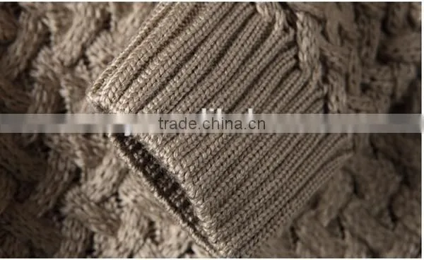 Crew neck 3D pattern fashion sweater for men