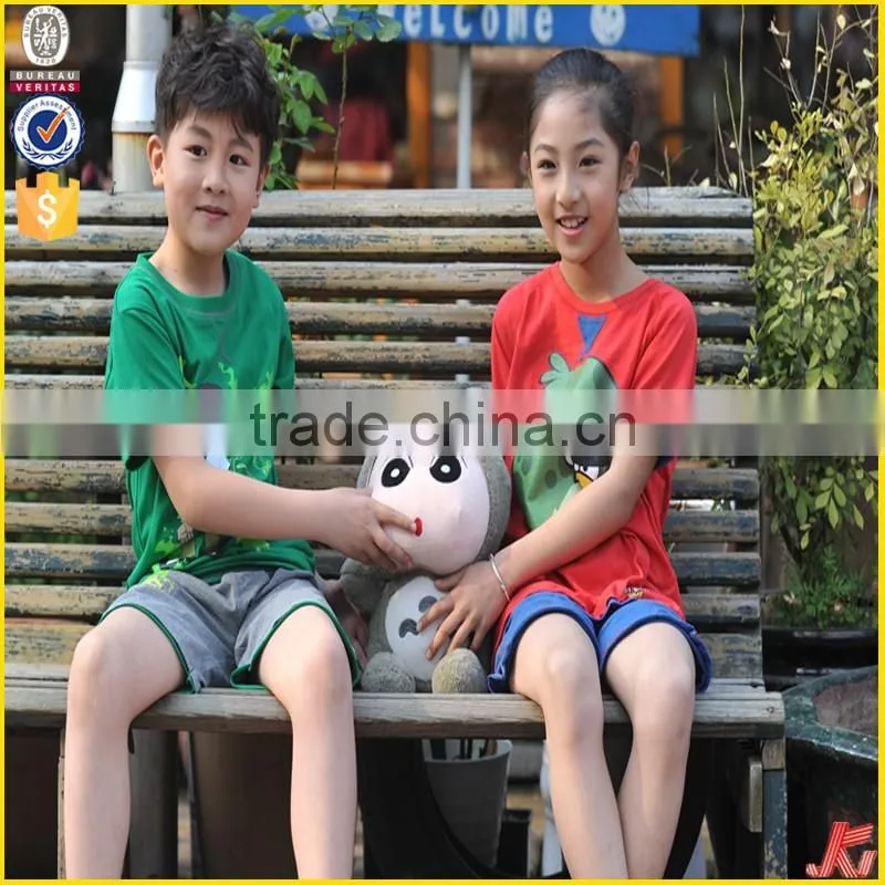 fashion custom printing design short sleeve t-shirt kids models
