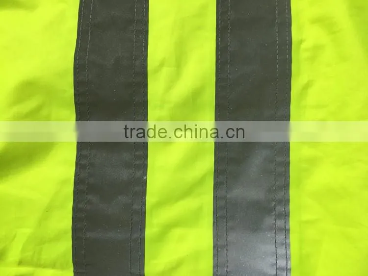 EN343 Safety hi vis coat reflective tapes jacket with ENISO 20471