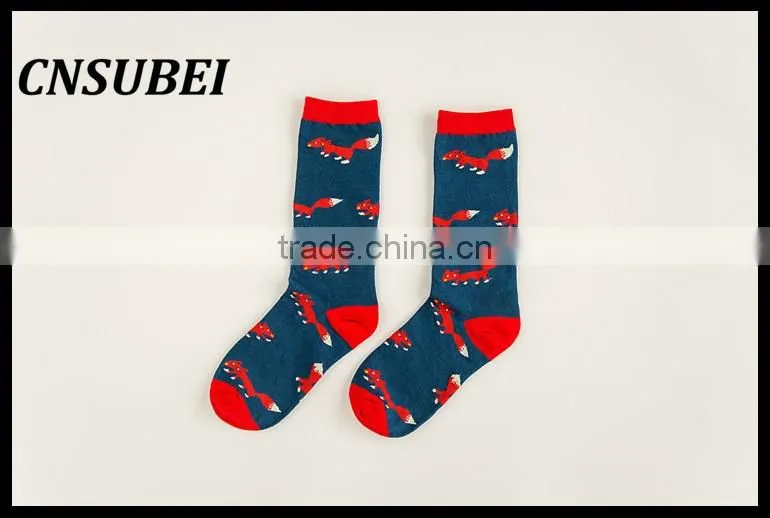 2016 new winter personality color pattern cotton socks