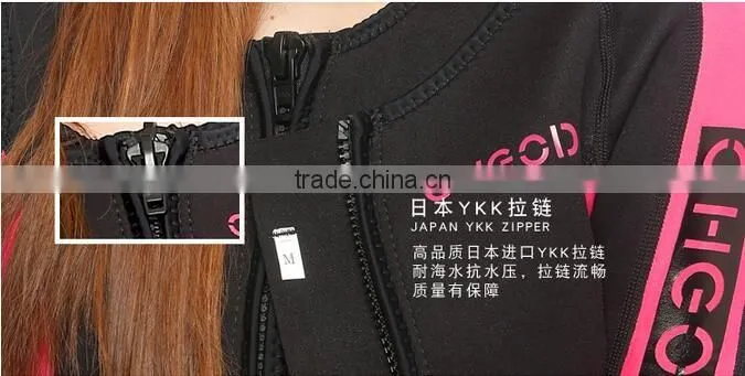 2017 high quality warm diving suit long sleeve wetsuits for women
