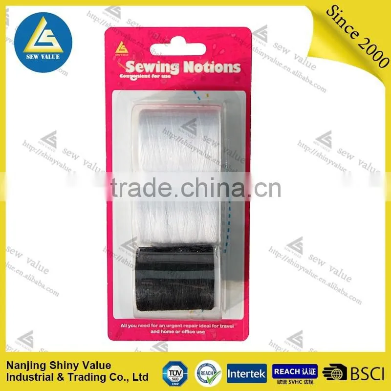wholesale 3 rolls 100m 100% spun polyester sewing thread