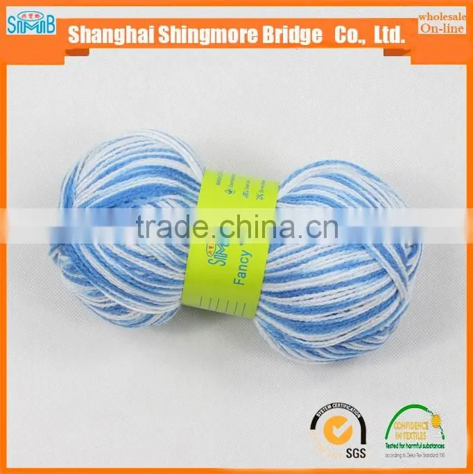 China fancy yarn factory cheap wholesale 100% acrylic knitting yarn by hand