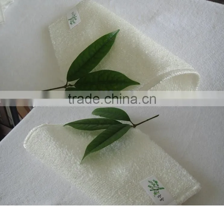 Yellow kitchen dishcloth clean towel 100% bamboo Fiber Washing dish Special increase contact surface to clean oil and stains