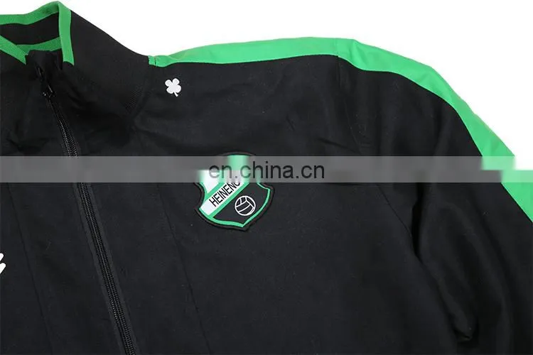 Lateset design black and green custom track suit