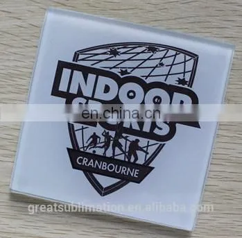 glass tile with coating for sublimation blank glass coasters