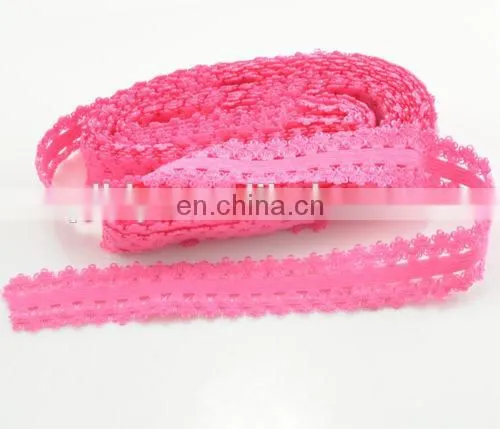 6/8" Elastic Spandex Band Floral Lace
