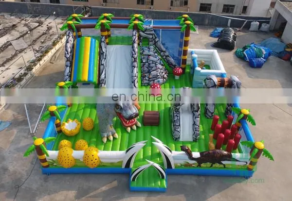 HI 0.55mm PVC kids and adults inflatable dinosaur amusement park games for sale from China factory