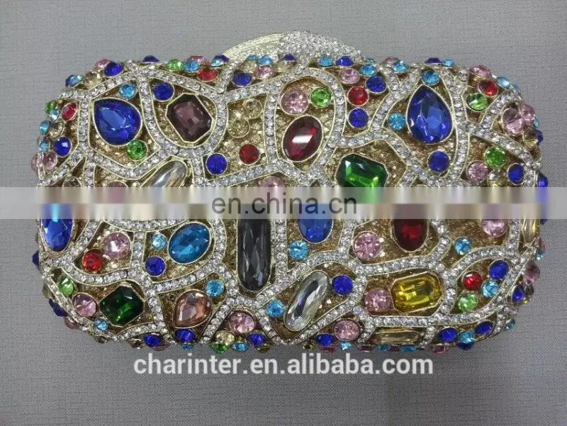 latest design crystal evening clutch purse(BOG71-3)