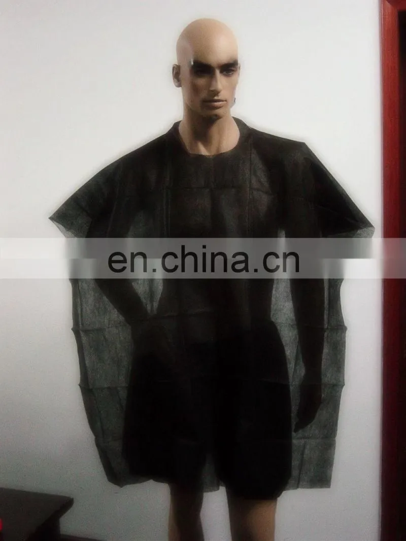 disposable nonwoven salon poncho coat for hair dressing