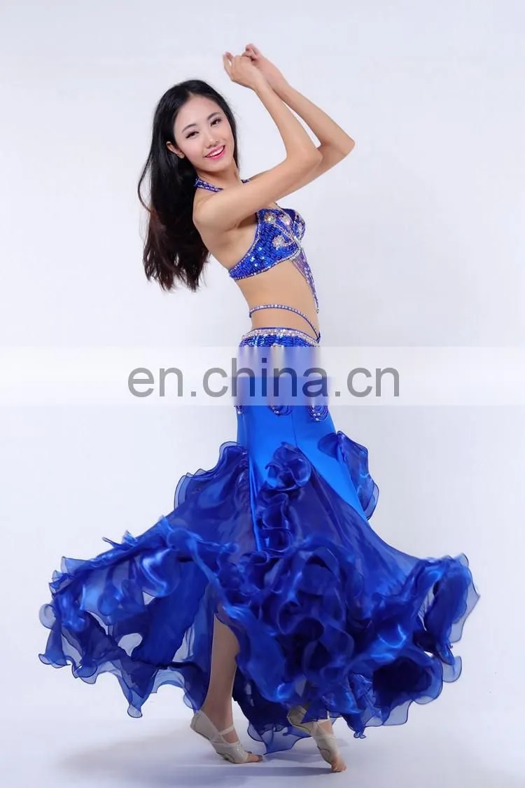 America elegant adult lady beaded tassel bellydance wear