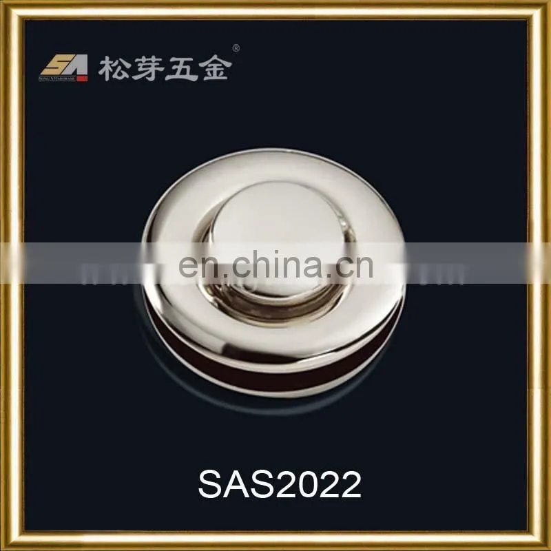 Fashion Round Locks For Woman's Handbag, Plated Push Lock for handbag, Zinc Alloy Push Locks For Handbag
