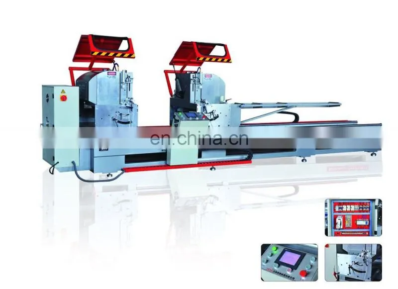 Latest Window and Door Making Machine CNC Control Automatic Double Head Cutting Saw for Aluminum Profile