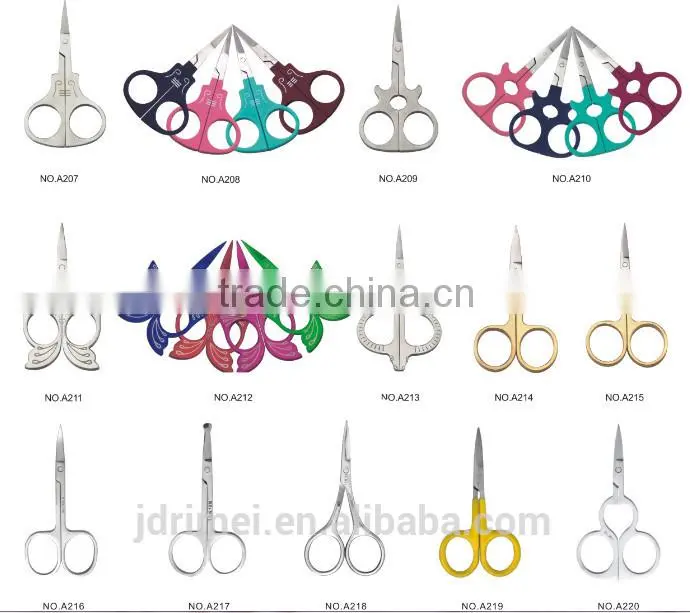shaped scissors , moustache scissors , manicure scissors