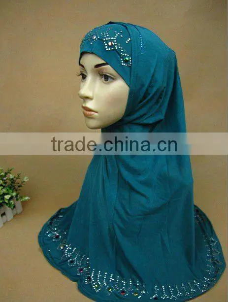 A416 Newest colorful crystal/sequin 70*60cm 2pcs HIJAB