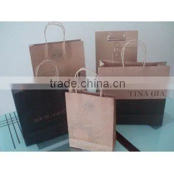 Fancy design kraft paper bag for shopping