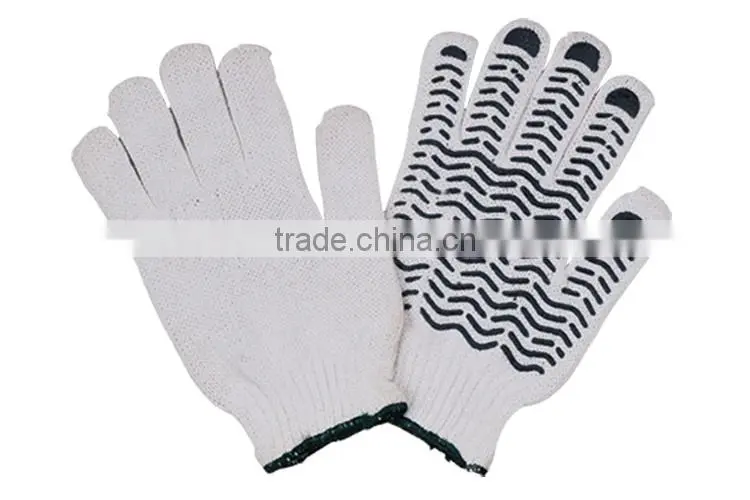 China Wholesale PVC Dotted Cotton Knitted Working Gloves LG074