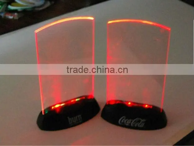 Table light up menu display