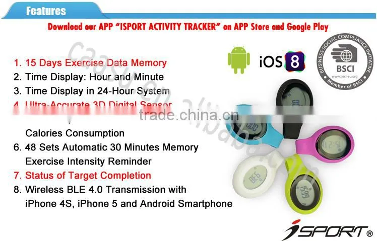 Bluetooth Calorie Counter Silicone Pedometer