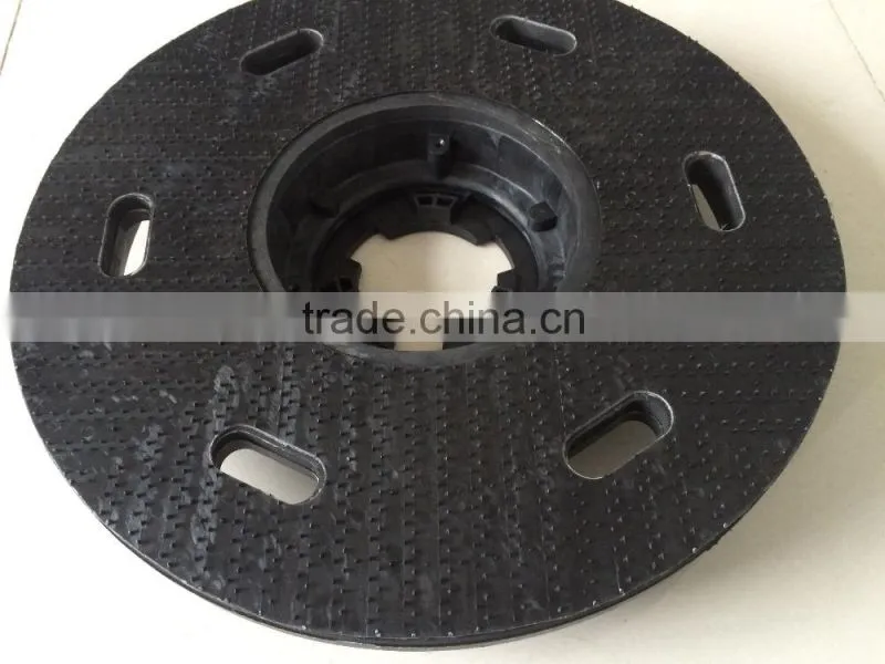 Disc floor sweeper brush pad driver