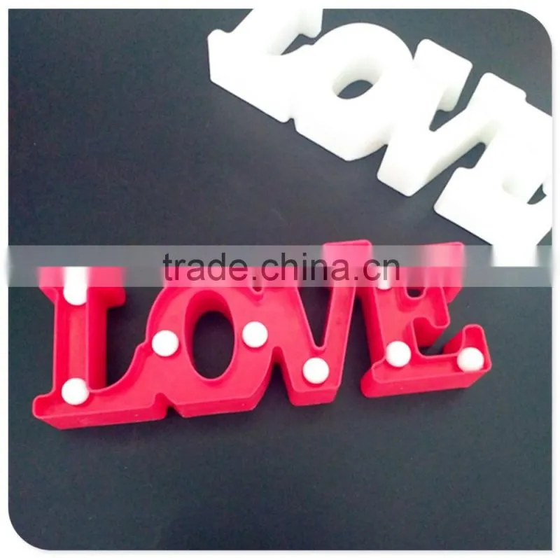 led red "love" motif novel holiday light