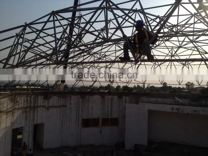 Light weight prefab steel structure dome hall