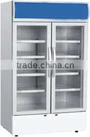 420 double door display cooler showcase with top light