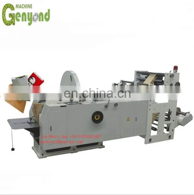 Roll Feeding Bottom Paper Bag Making Machinery for food