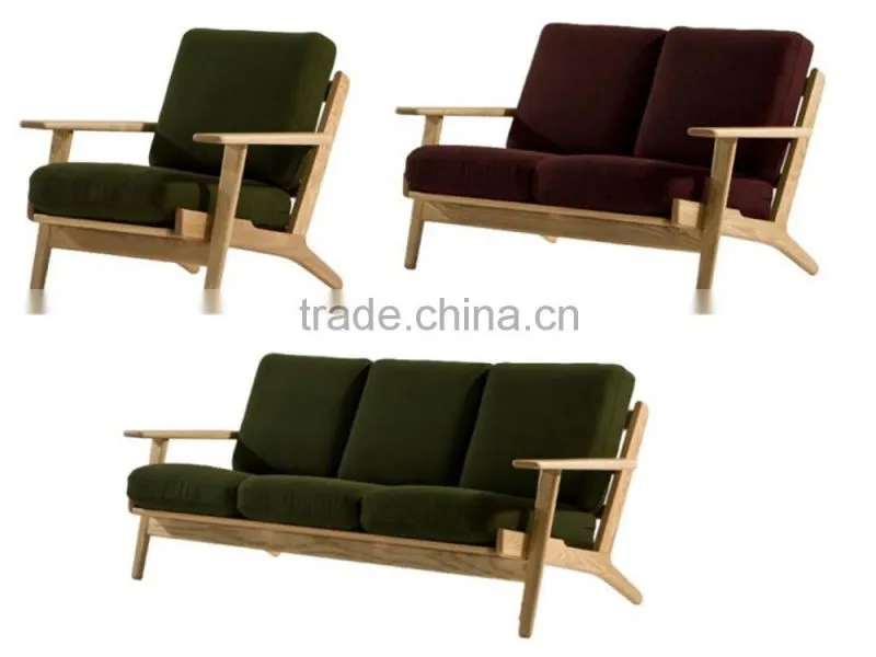 Replica European style relaxing Hans J wegner Loveseat plank chair, hans wegner 2 seater plank sofa for living room
