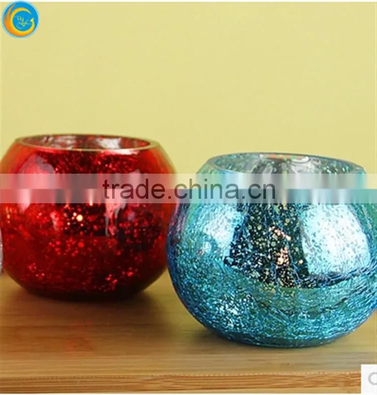 coins bowl glass candle holder for wedding ddecoration for home decor