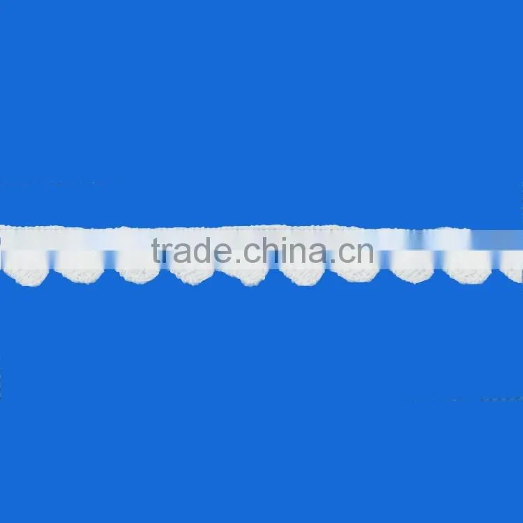 Latest design customized embroidery designs white crochet mesh lace trim crochet for garments