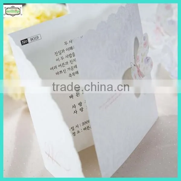 2014 high quality handmade wedding invitation card arabic
