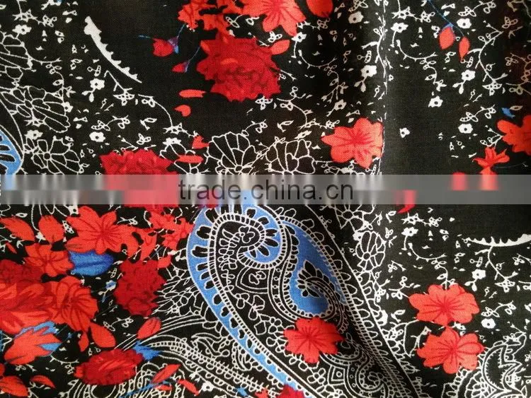 printed spun rayon fabric from china yongtong printing
