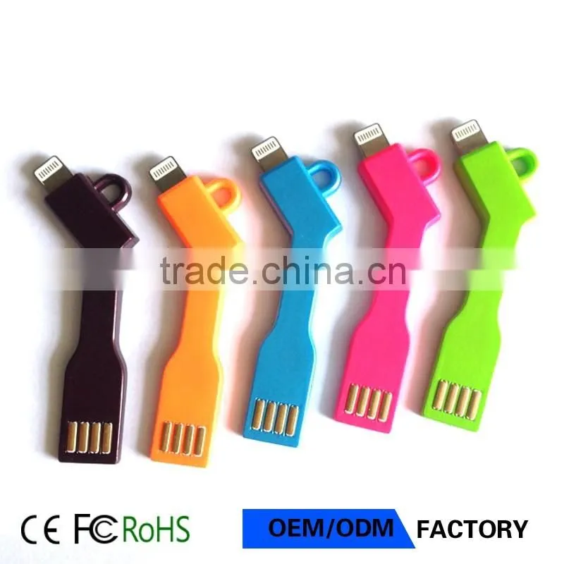 Original Retail Package Fashion Protable Charger Micro USB KeyChain Cable Keyring USB Charger Cable