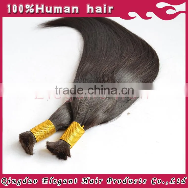 Uprocessed 100% human hair wholesale natural color Raw Indian Temple Bulk Hair