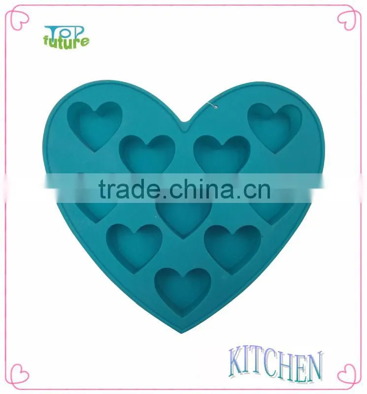 10 Holes Silicone Funny Apple Shaped Cake Mold
