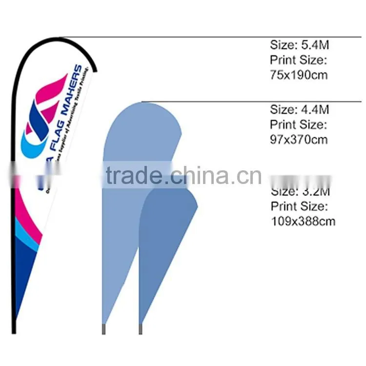 custom trade show display teardrop stand sign