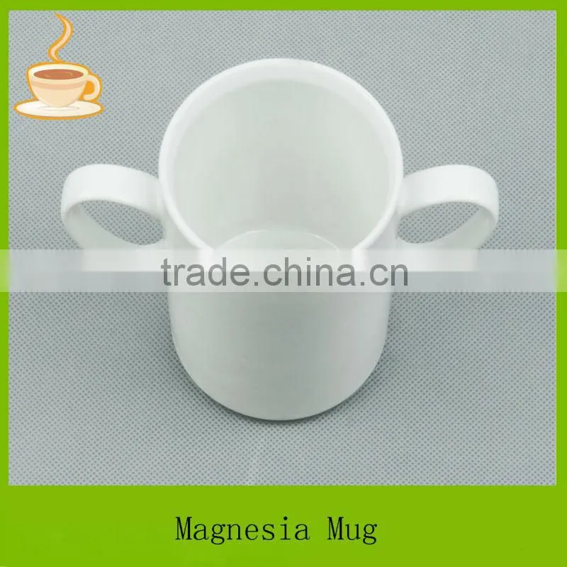 double handle ceramic mug with customized decal printing LJ-1127