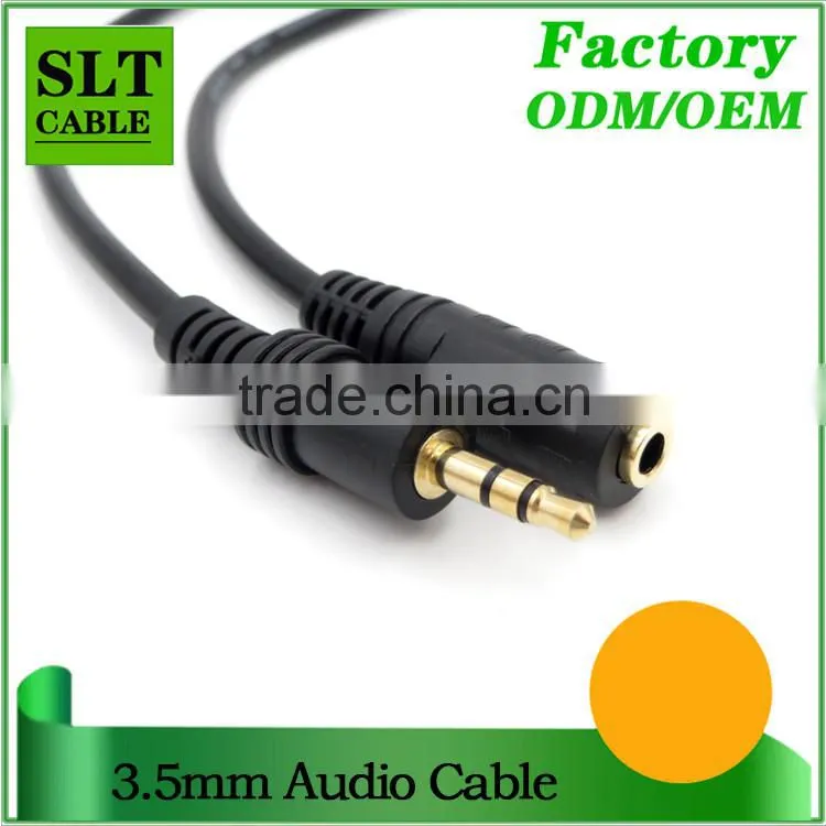 SLT 16 Ft Gold Plated 3.5mm Male to Female Stereo Audio Extension Cable