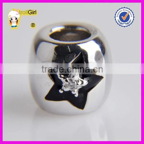 Wholesale beads hollow triangle charm 925 sterling silver beads fit Charm bracelets and necklace