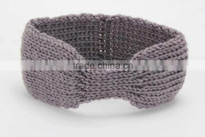 Hot-sales baby crochet headband headwraps children knitted headbands for hair accessories kids headwear