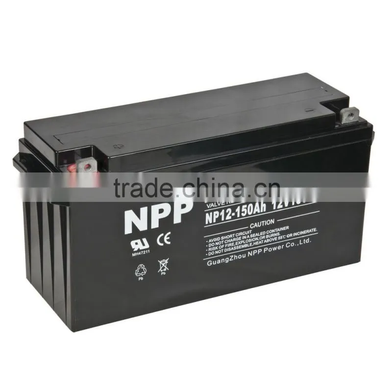 Made in China Guangzhou agm sealed lead acid battery 12v ups battery 12v 150ah