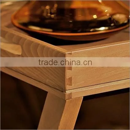 Side table with removable tray top with handles available in 3 finishes