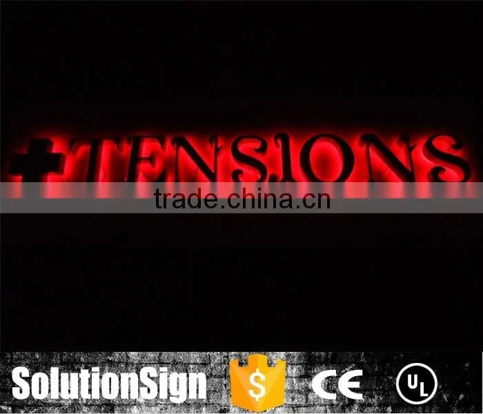 Waterproof outdoor advertising RGB led lighting backlit metal letter signs