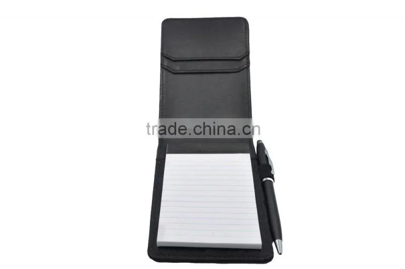 2015 Top Grade Deluxe Custom PU Leather Mini Notepad Holder