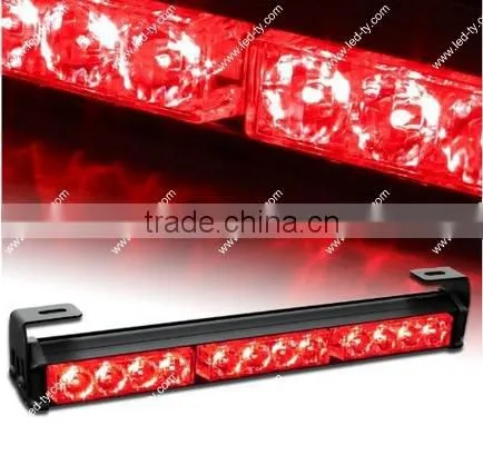 14" Hazard Emergency Warning Tow Traffic Advisor Strobe Light Bar -Red