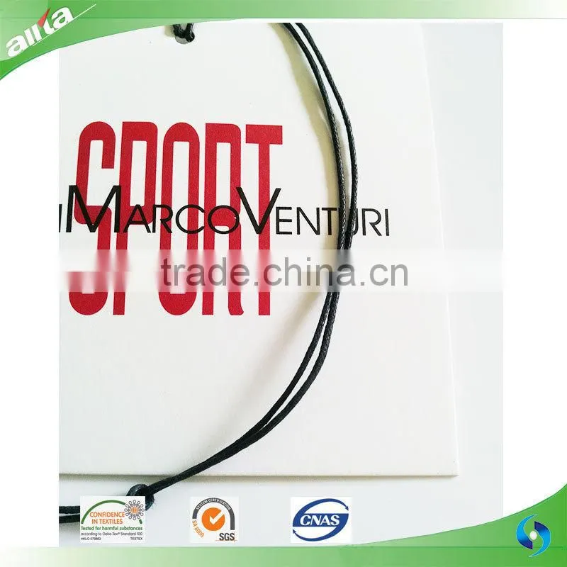 Allta Group custom paper hang tags with hang tag string