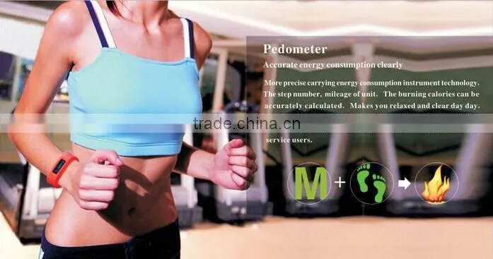 OLED Smart Healthy Bracelet Bluetooth V4.0 Wristband with Pedometer Tracking Caloria Compatible with Android & IOS