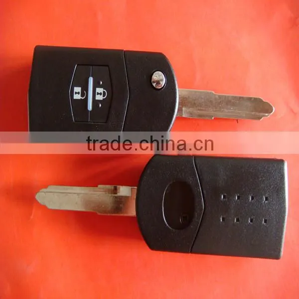 Tongda wholesales2 button flip remote key case for mazda