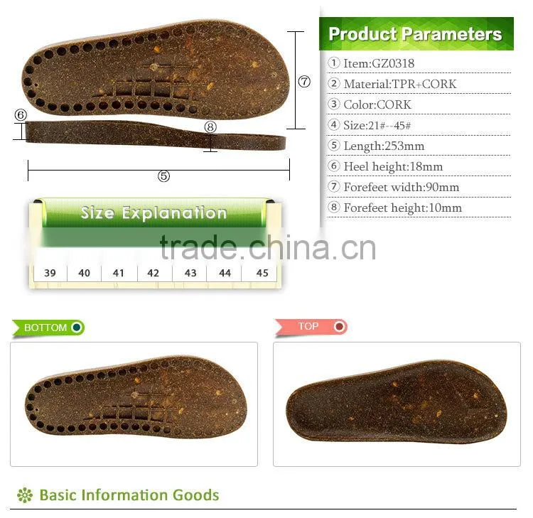 New fashion sandals cork outsole